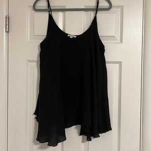 Black Flowy Dressy Tank Top
